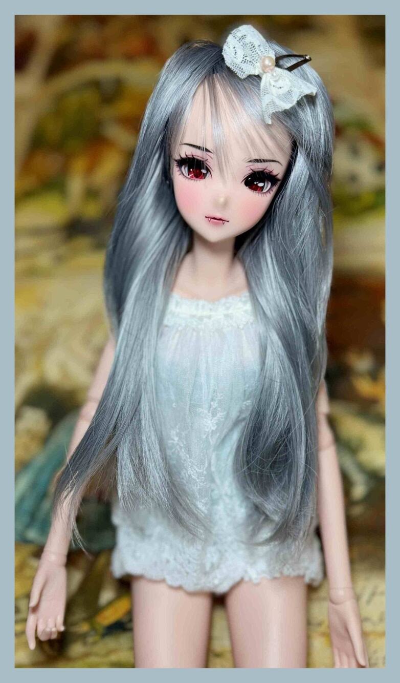 Zephyr 1/3 BJD Balljointed Smart Doll Super Dollfie Dream SD DD Gray Wig 9"